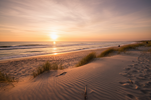 golden hour time of day on beach
